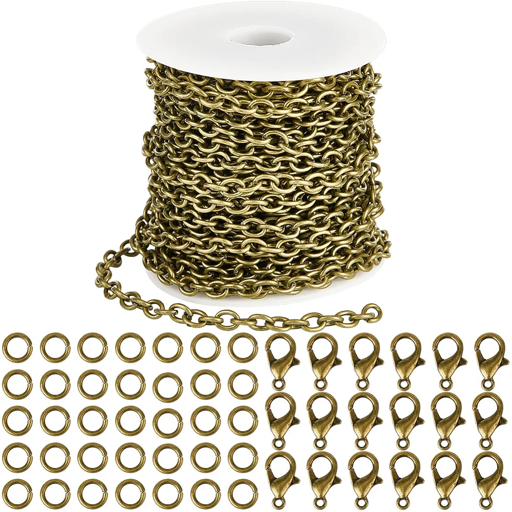 DIY Oval Iron Cable Chains Necklaces Making Kits Bronze Red Copper 6.2x4.5x1.2mm
DIY Oval Iron Cable Chains Necklaces Making Kits Bronze Red Copper 6.2x4.5x1.2mm