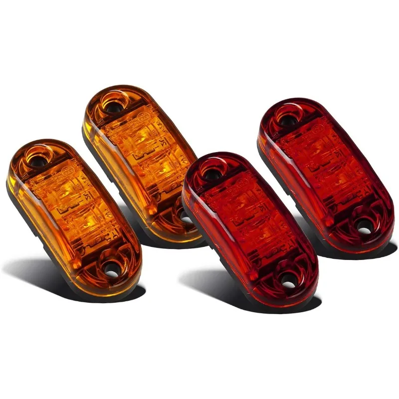 Partsam Amber Red 2.5" 2 Diode Oval LED Trailer Truck Clearance Light Side Marker Light 4PCS, Surface Mount Little Boat Marine L
Partsam Amber Red 2.5" 2 Diode Oval LED Trailer Truck Clearance Light Side Marker Light 4PCS, Surface Mount Little Boat Marine L