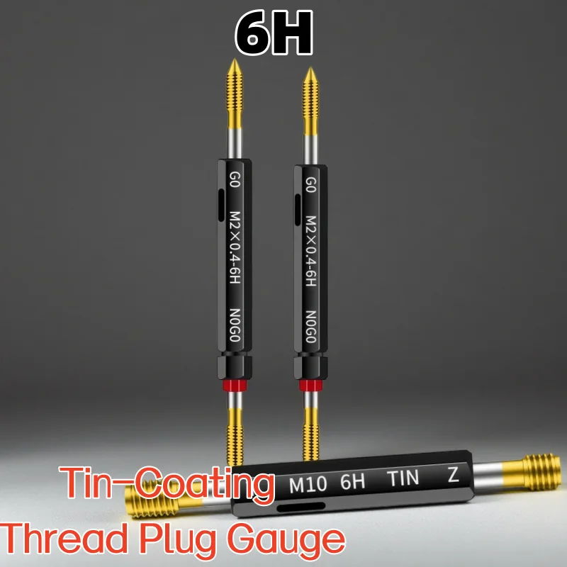 1PCS 6H Tin-Coating Thread Plug Gauge M1 M 2M3 M4 M5 M6 Measuring Tool M7 M8 M9 M10 M12
1PCS 6H Tin-Coating Thread Plug Gauge M1 M 2M3 M4 M5 M6 Measuring Tool M7 M8 M9 M10 M12