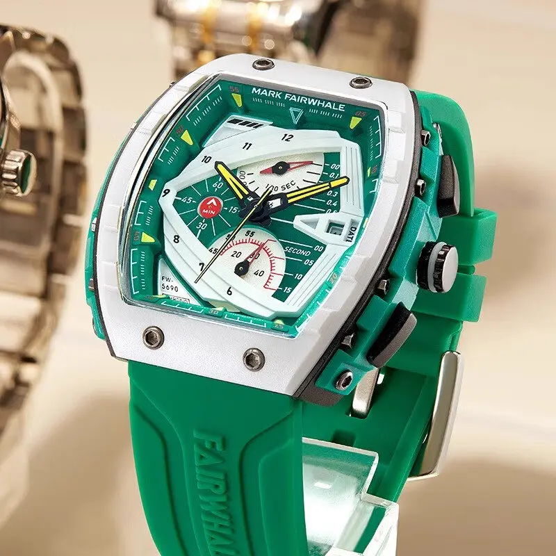Mark Fairwhale Luxury Tonneau Large Dial Men's Wristwatch Calendar Waterproof Chronograph Sports Watcg for man reloj hombre
Mark Fairwhale Luxury Tonneau Large Dial Men's Wristwatch Calendar Waterproof Chronograph Sports Watcg for man reloj hombre