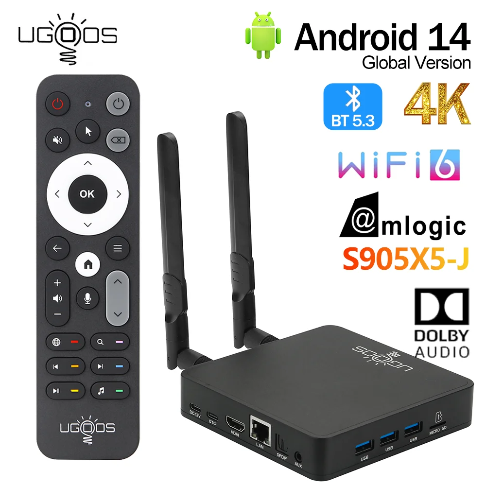 ТВ-приставка Ugoos AM9PRO на Amlogic 905X5-J, Android 14, 4 ГБ DDR5 ОЗУ, 64 ГБ ПЗУ, BT, AV1, 1000M, Wi-Fi 6, HDR, медиаплеер, ресивер
ТВ-приставка Ugoos AM9PRO на Amlogic 905X5-J, Android 14, 4 ГБ DDR5 ОЗУ, 64 ГБ ПЗУ, BT, AV1, 1000M, Wi-Fi 6, HDR, медиаплеер, ресивер