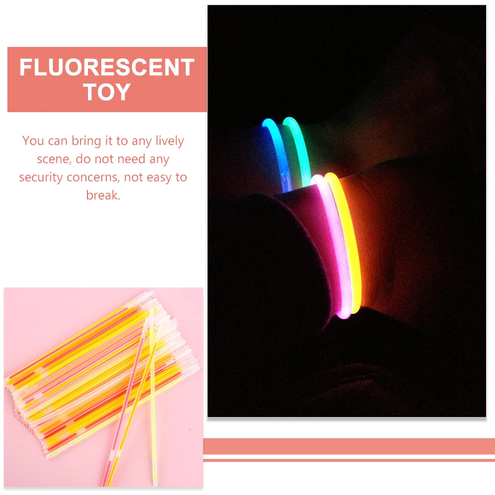 100pcs Glow Sticks Party Supplies Colorful Night LED Bracelets Kids Toys Luminous Favors Glowing Props for Camping Easter New
100pcs Glow Sticks Party Supplies Colorful Night LED Bracelets Kids Toys Luminous Favors Glowing Props for Camping Easter New