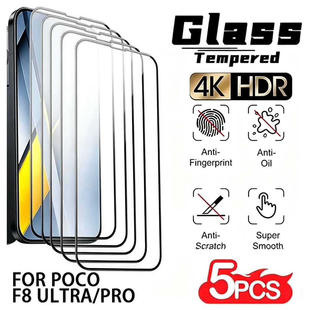 5PCS Tempered Glass For Xiaomi Poco X8 Pro Max X8 Pro F8 Ultra F8 Pro C71 C75 M7 F5 M6 Pro F6 Pro X6 Pro X7 F3 Protective Glass
5PCS Tempered Glass For Xiaomi Poco X8 Pro Max X8 Pro F8 Ultra F8 Pro C71 C75 M7 F5 M6 Pro F6 Pro X6 Pro X7 F3 Protective Glass