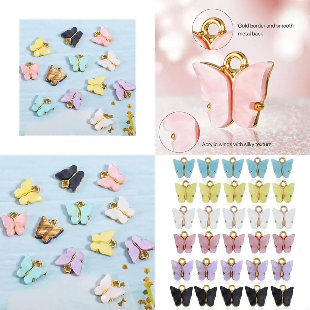30Pieces Colorful Charms Acrylic for Butterfly Bracelet Pendant for Jewelry Neck
30Pieces Colorful Charms Acrylic for Butterfly Bracelet Pendant for Jewelry Neck