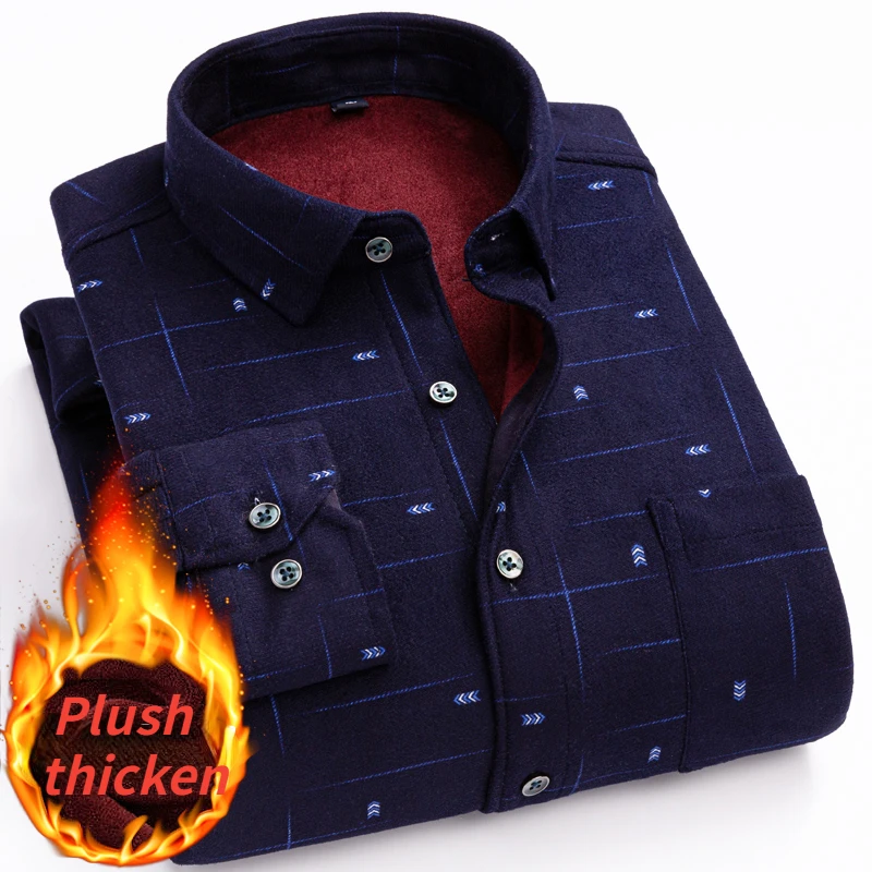 High Quality Men's Autumn and Winter Velvet Thickened Warm Shirt Business Casual Fashion Long Sleeve Shirt
High Quality Men's Autumn and Winter Velvet Thickened Warm Shirt Business Casual Fashion Long Sleeve Shirt
