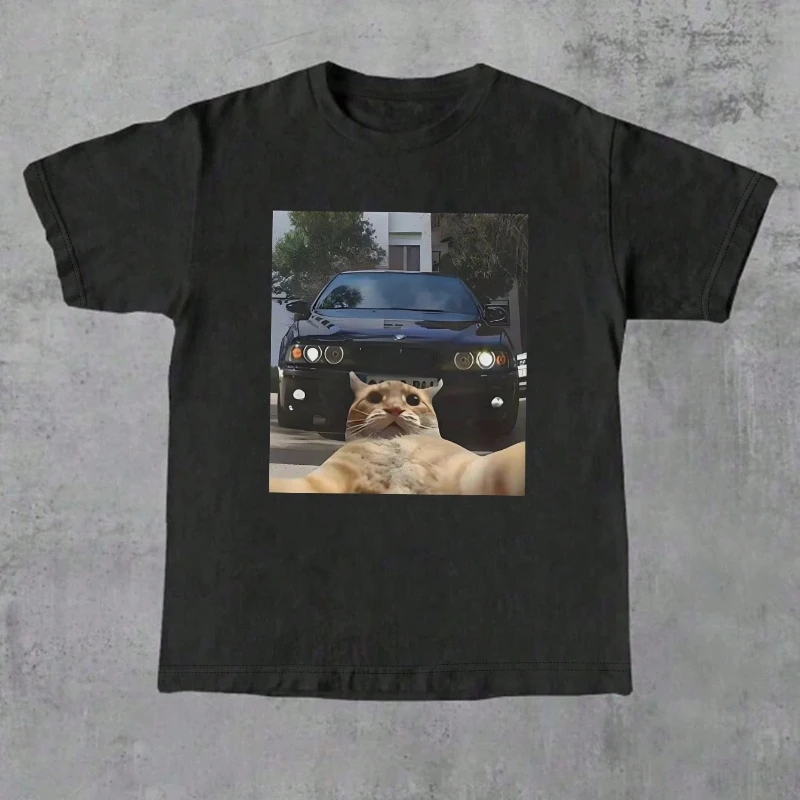 Fun Selfie Cat Graphic Printing Summer Autumn Winter Luxury Brand Pure Cotton Men's and Women's T-shirt Short Sleeve Outdoor
Fun Selfie Cat Graphic Printing Summer Autumn Winter Luxury Brand Pure Cotton Men's and Women's T-shirt Short Sleeve Outdoor