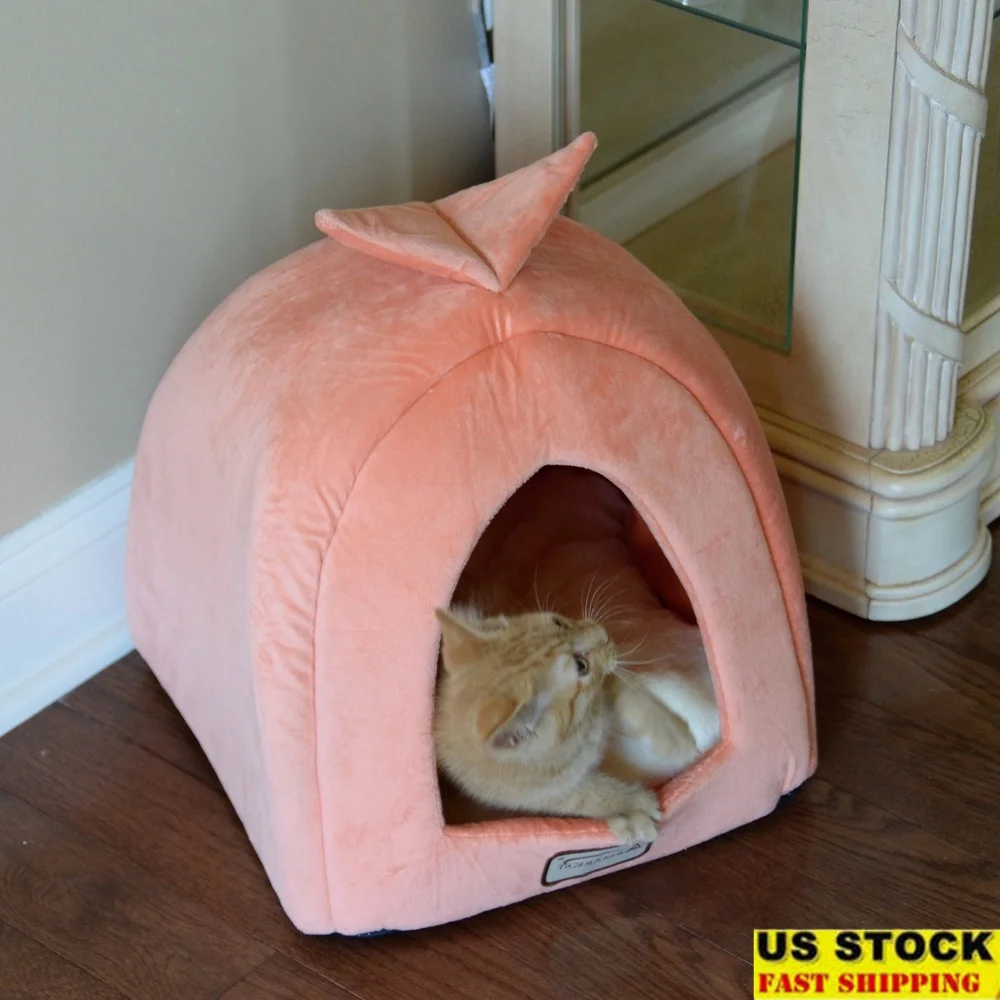 Soft Velvet Hooded Cat Bed Waterproof Skid-Free Base Machine Washable Corner Dome Design Small Medium Cats
Soft Velvet Hooded Cat Bed Waterproof Skid-Free Base Machine Washable Corner Dome Design Small Medium Cats
