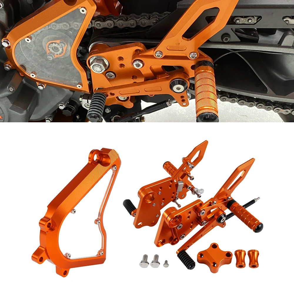 For KTM DUKE 390 250 2018-2023 2022 2021 Chain Case Saver Sprocket Protector Adjustable Rearset Footrest Footpeg Foot Rest Pegs
For KTM DUKE 390 250 2018-2023 2022 2021 Chain Case Saver Sprocket Protector Adjustable Rearset Footrest Footpeg Foot Rest Pegs