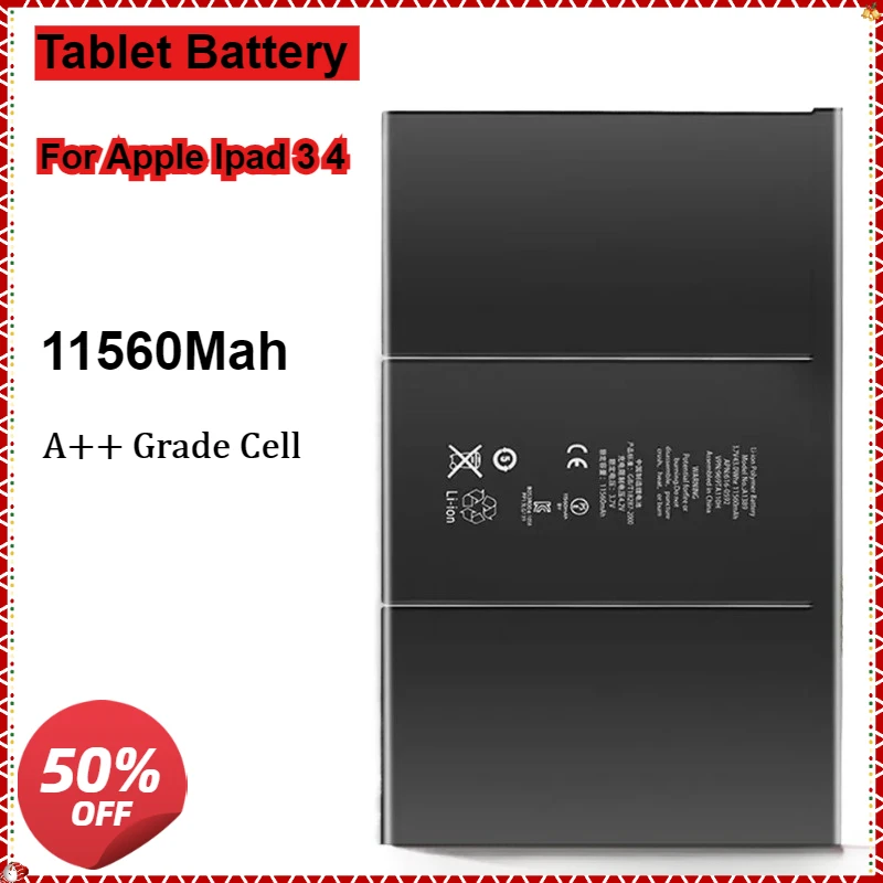 Tablet Battery 11560Mah For Apple Ipad 3 4 Ipad3 Ipad4 A1403 A1416 A1430 A1433 A1459 A1460 A1389
Tablet Battery 11560Mah For Apple Ipad 3 4 Ipad3 Ipad4 A1403 A1416 A1430 A1433 A1459 A1460 A1389