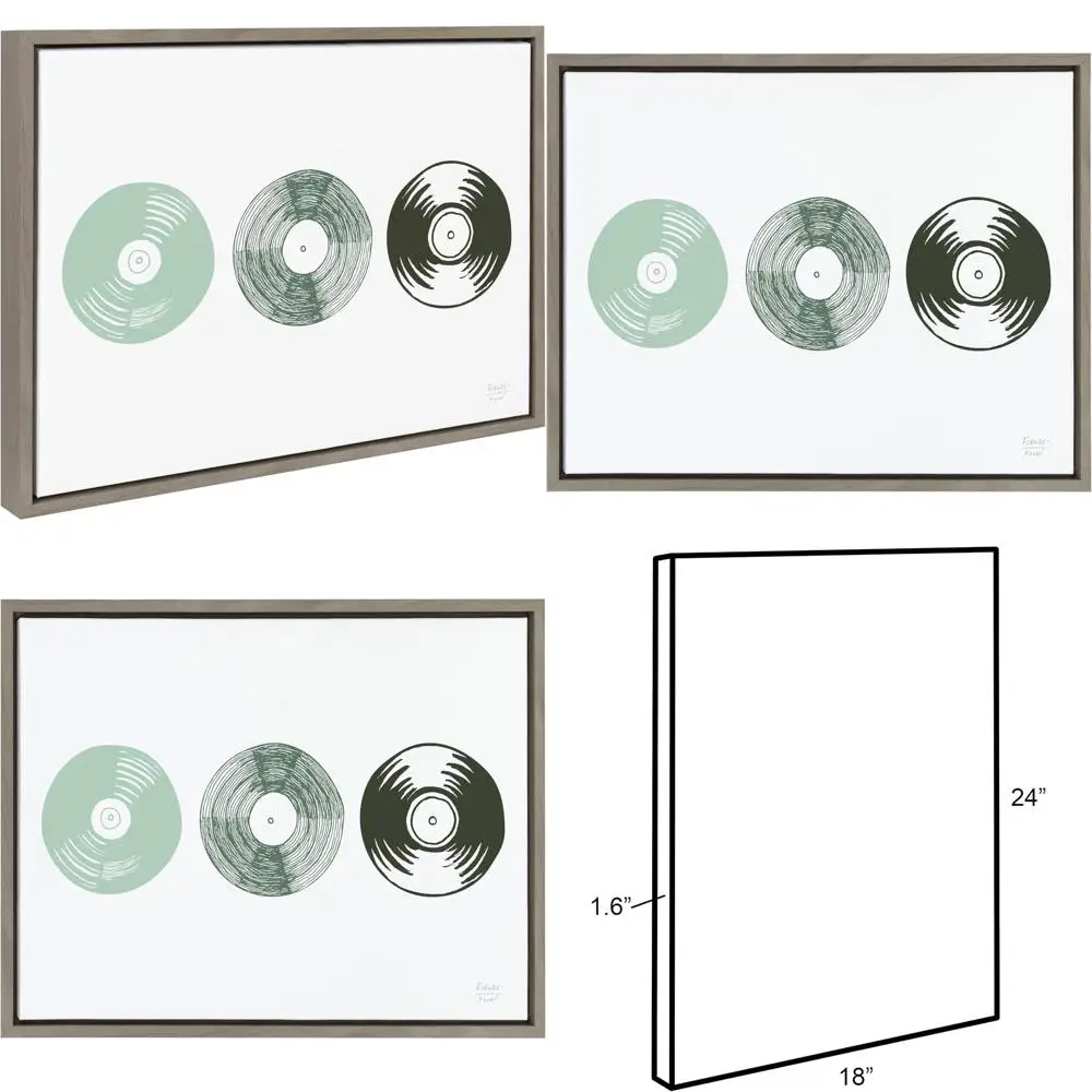 18x24 Gray Boho Chic Music Wall Art: Kate, Laurel, Sylvie Records Canvas
18x24 Gray Boho Chic Music Wall Art: Kate, Laurel, Sylvie Records Canvas