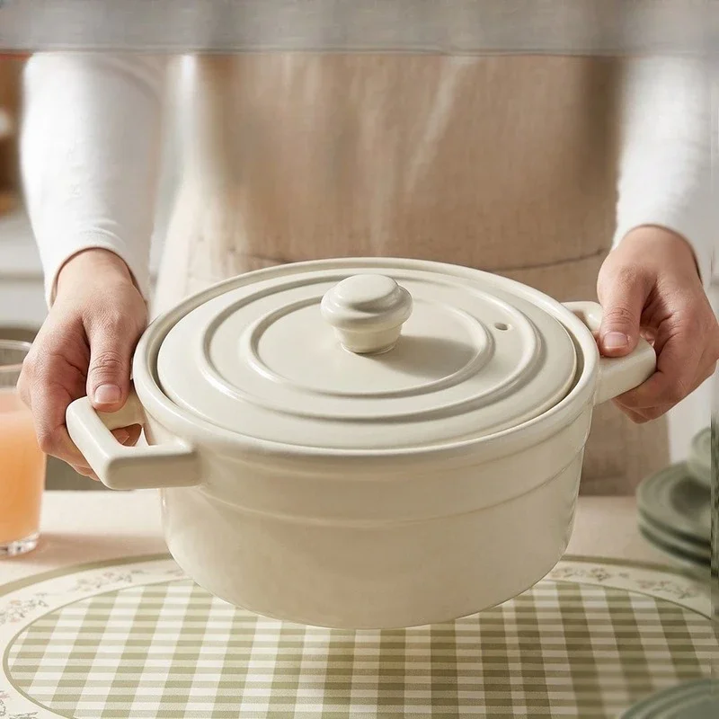 Modern Simple Ceramic Clay Pot Dry Burning Without Cracking Soup Making Home High Temperature Resistance Kitchen Cookware G
Modern Simple Ceramic Clay Pot Dry Burning Without Cracking Soup Making Home High Temperature Resistance Kitchen Cookware G