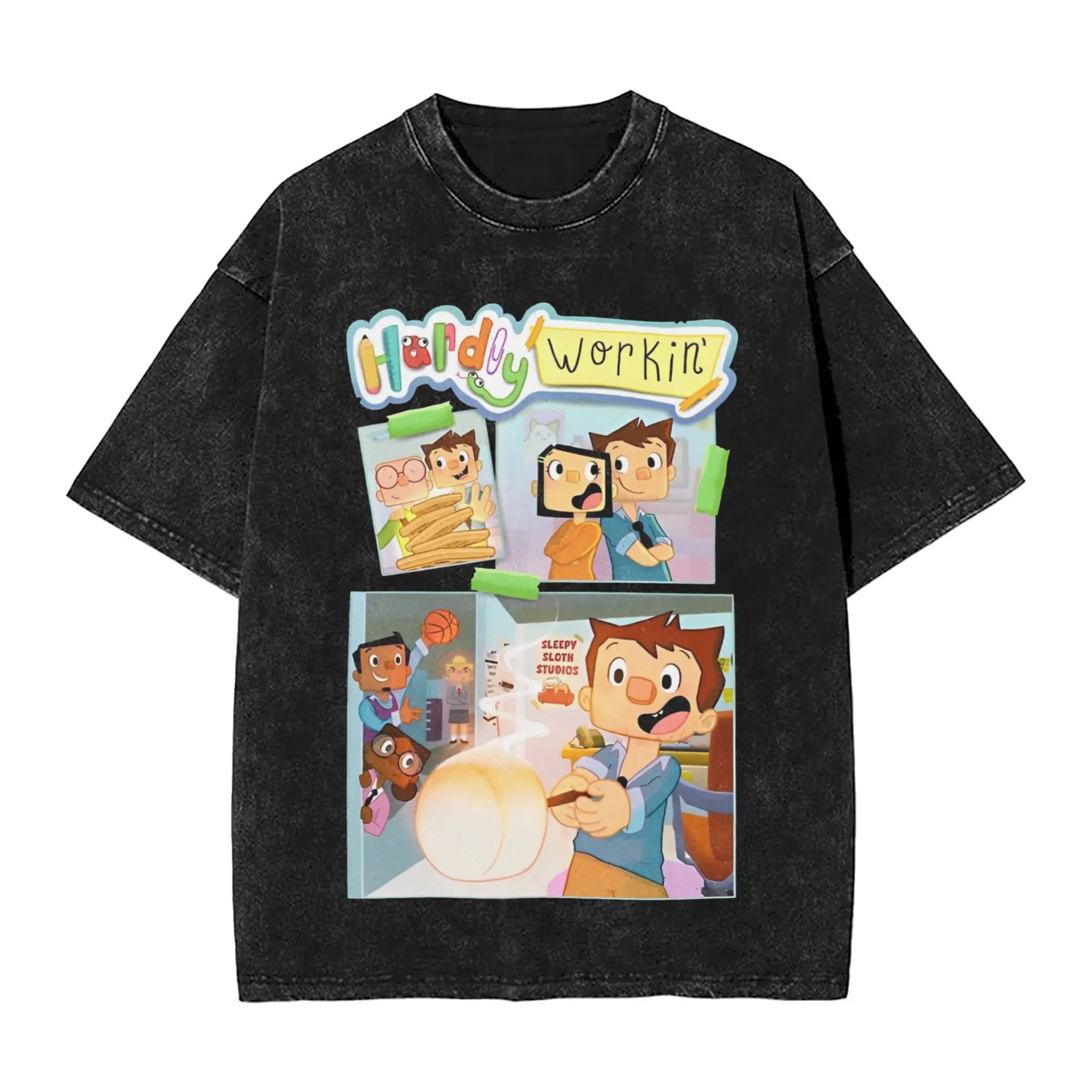 Рубашка Harajuku, винтажная футболка Hardly Workin' Merch, уличная одежда в стиле Харадзюку, летние топы из 100% хлопка, футболки
Рубашка Harajuku, винтажная футболка Hardly Workin' Merch, уличная одежда в стиле Харадзюку, летние топы из 100% хлопка, футболки