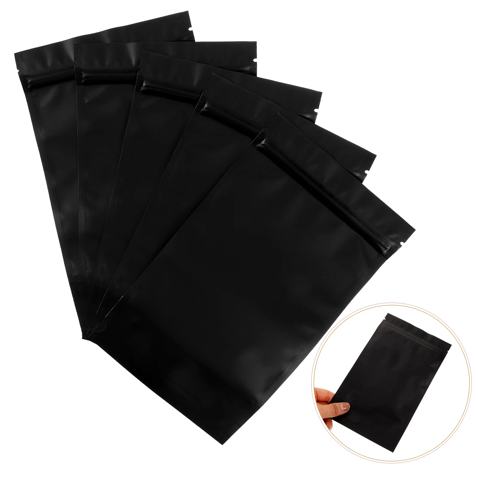 100 Pcs Black Food Sealed Bags 12x20cm Self Stand Airtight Containers Resealable Pack Coffee Tea Snacks Safe Reusable Storage
100 Pcs Black Food Sealed Bags 12x20cm Self Stand Airtight Containers Resealable Pack Coffee Tea Snacks Safe Reusable Storage