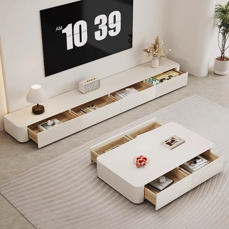 High-quality Modern TV Cabinet Living Room Center Coffee Table Simple Home Solid Wood Cream Style Floor-standing Furniture
High-quality Modern TV Cabinet Living Room Center Coffee Table Simple Home Solid Wood Cream Style Floor-standing Furniture