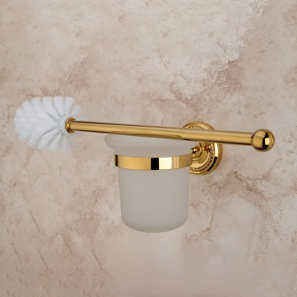 Wall Mounted Luxury Gold Color Brass Bathroom Toilet Brush Holder Set Bathroom Accessory Single Glass Cup mba611
Wall Mounted Luxury Gold Color Brass Bathroom Toilet Brush Holder Set Bathroom Accessory Single Glass Cup mba611
