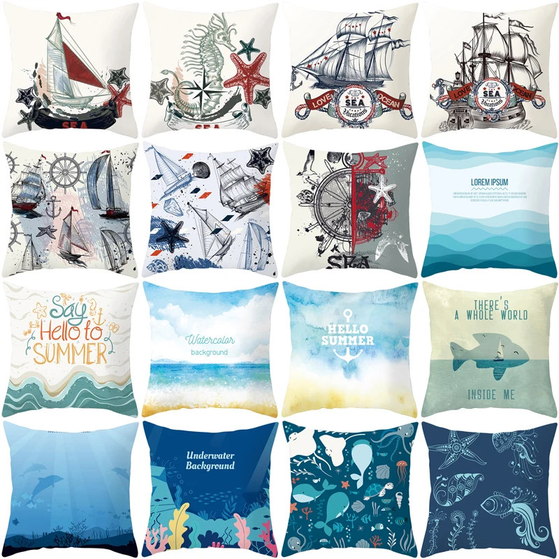 2022 Summer Ocean Animals Printing Cushion Cover Designer 100% Polyester Throw Pillow Case Home Decor Funda Cojines 45x45
2022 Summer Ocean Animals Printing Cushion Cover Designer 100% Polyester Throw Pillow Case Home Decor Funda Cojines 45x45