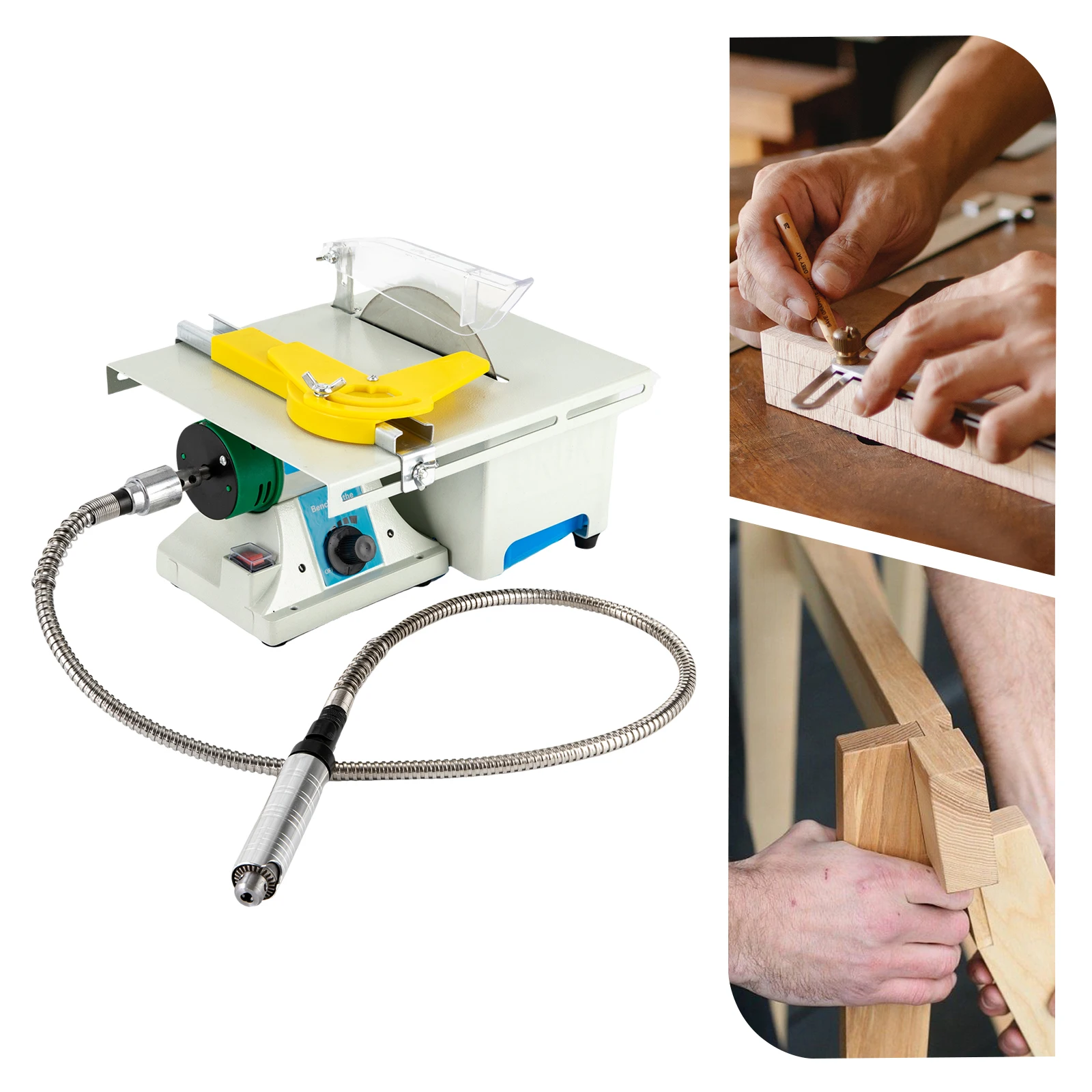 5-in-1 Table Saw Bench Grinder with Jade & Woodworking Saw Blades, 750W Motor, Adjustable Speed, Polishing, Carving, and
5-in-1 Table Saw Bench Grinder with Jade & Woodworking Saw Blades, 750W Motor, Adjustable Speed, Polishing, Carving, and
