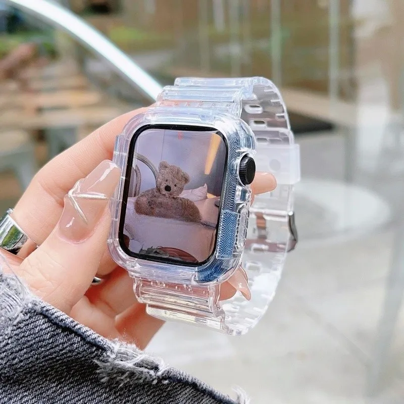 Ремешок силиконовый прозрачный для Apple Watch series 9 8 7 6 5 se ultra iwatch 49 мм 44 45 мм 41 40 38 42 мм
Ремешок силиконовый прозрачный для Apple Watch series 9 8 7 6 5 se ultra iwatch 49 мм 44 45 мм 41 40 38 42 мм