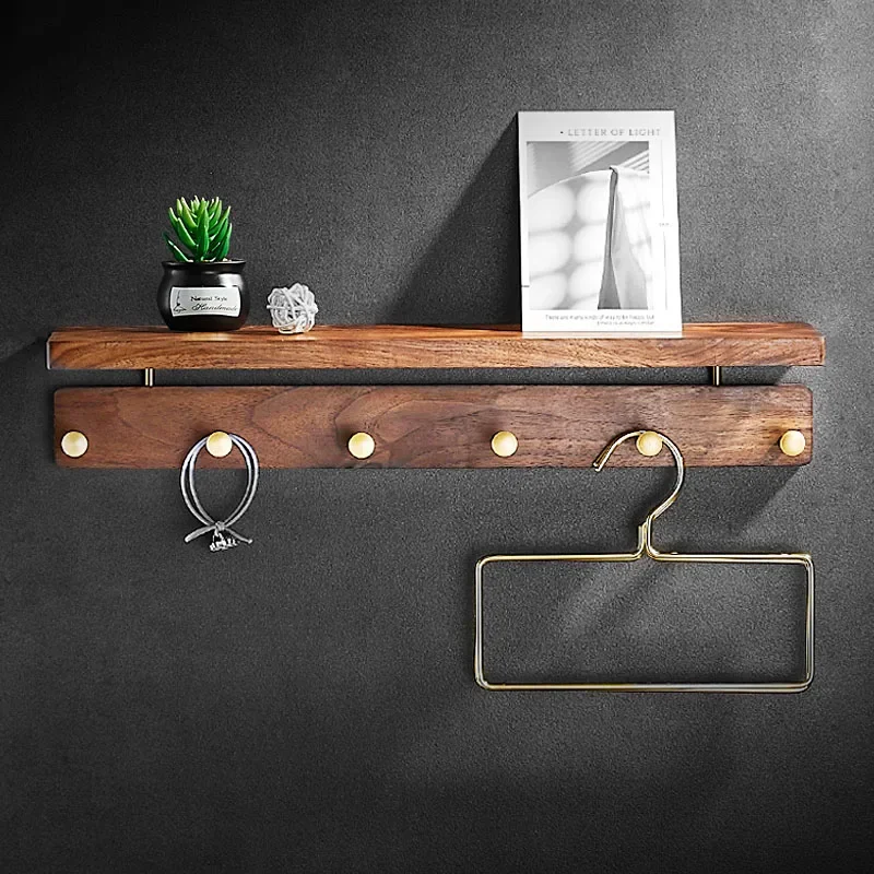 Walnut Bathroom Rack With Hook Wall-mounted Coat Hook Rack Clothes Robe Towel Hanger Hat Bag Hooks Shower Storage Rack Shelf
Walnut Bathroom Rack With Hook Wall-mounted Coat Hook Rack Clothes Robe Towel Hanger Hat Bag Hooks Shower Storage Rack Shelf