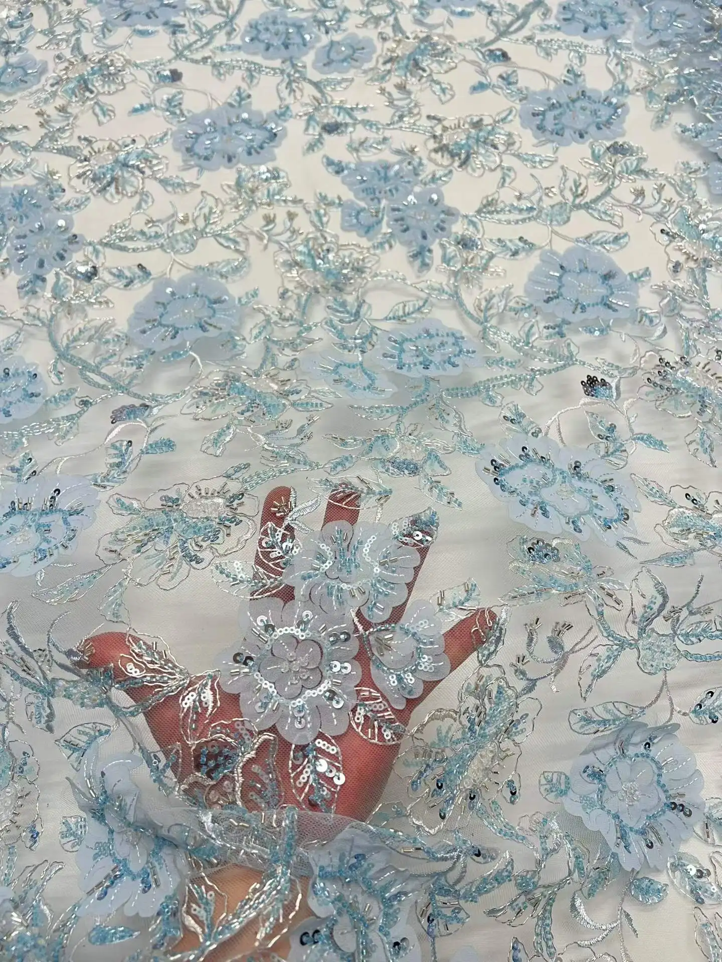5 Yards African Sequins Beaded Lace Fabric 2026 High Quality Sequence Embroidery French Nigerian Lace Fabric For Wedding Dress
5 Yards African Sequins Beaded Lace Fabric 2026 High Quality Sequence Embroidery French Nigerian Lace Fabric For Wedding Dress