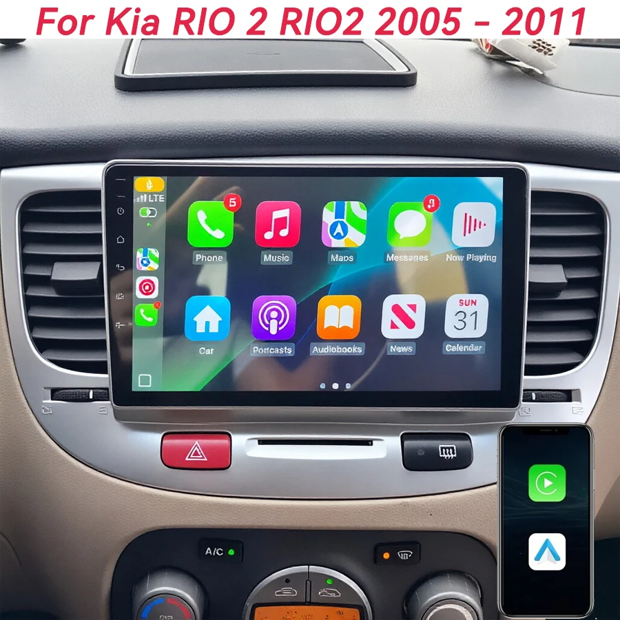 Android 16 Carplay Auto Car Radio For Kia RIO 2 RIO2 2005 - 2011 Multimedia Video Player GPS Navigation Stereo Head Unit 4G+WIFI
Android 16 Carplay Auto Car Radio For Kia RIO 2 RIO2 2005 - 2011 Multimedia Video Player GPS Navigation Stereo Head Unit 4G+WIFI