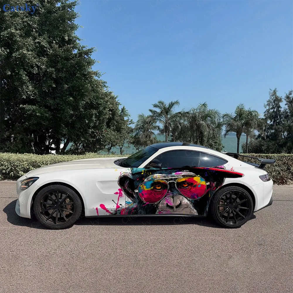 2pcs Graffiti Chimpanzee Pattern Stickers, Car Body Side Decals, PVC Vinyl Decals, Universal Fit For All Cars Car Car Vinyl Wrap
2pcs Graffiti Chimpanzee Pattern Stickers, Car Body Side Decals, PVC Vinyl Decals, Universal Fit For All Cars Car Car Vinyl Wrap