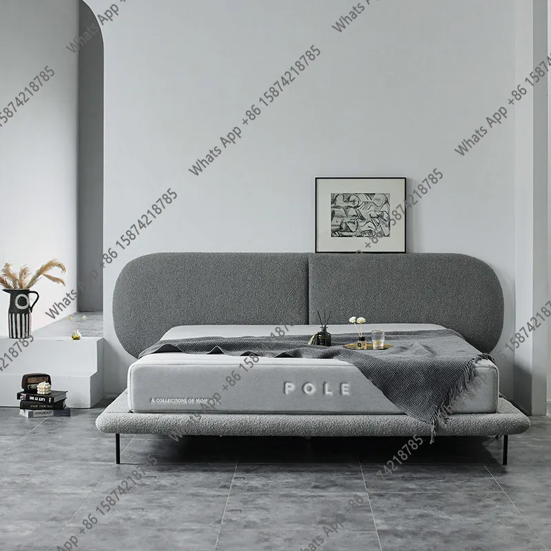 B Italian Minimalist Fabric Bed Master Bedroom Double Nordic Modern Solid Wood Soft Bag Light Luxury Wedding Bed Children's Bed
B Italian Minimalist Fabric Bed Master Bedroom Double Nordic Modern Solid Wood Soft Bag Light Luxury Wedding Bed Children's Bed
