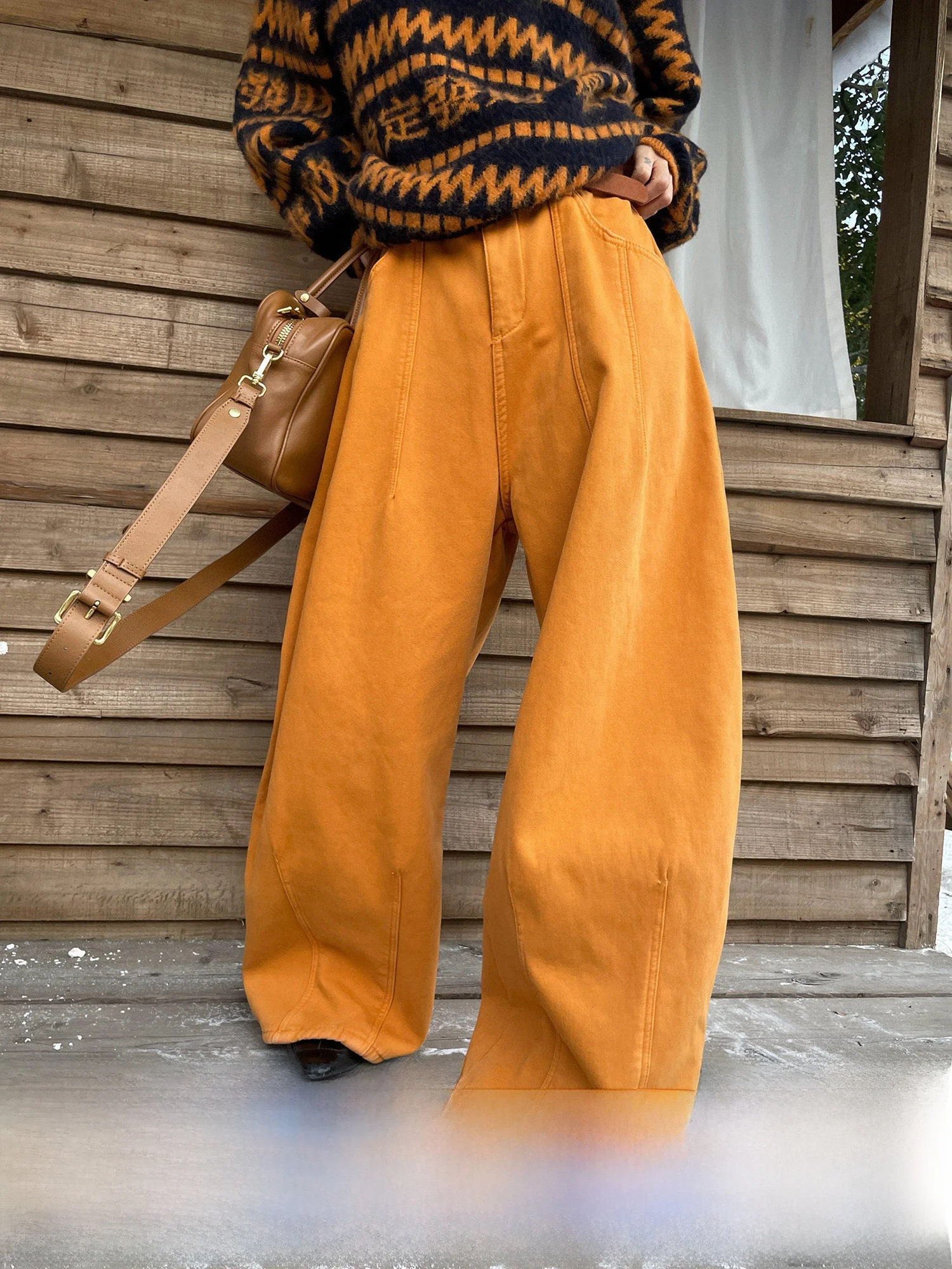JCCC Shadow Retro Dopaamine Orange Fleece Lined Wide Leg Loose Slimming Jeans High Waist Long Pants Cotton 100% Women's Fashion
JCCC Shadow Retro Dopaamine Orange Fleece Lined Wide Leg Loose Slimming Jeans High Waist Long Pants Cotton 100% Women's Fashion