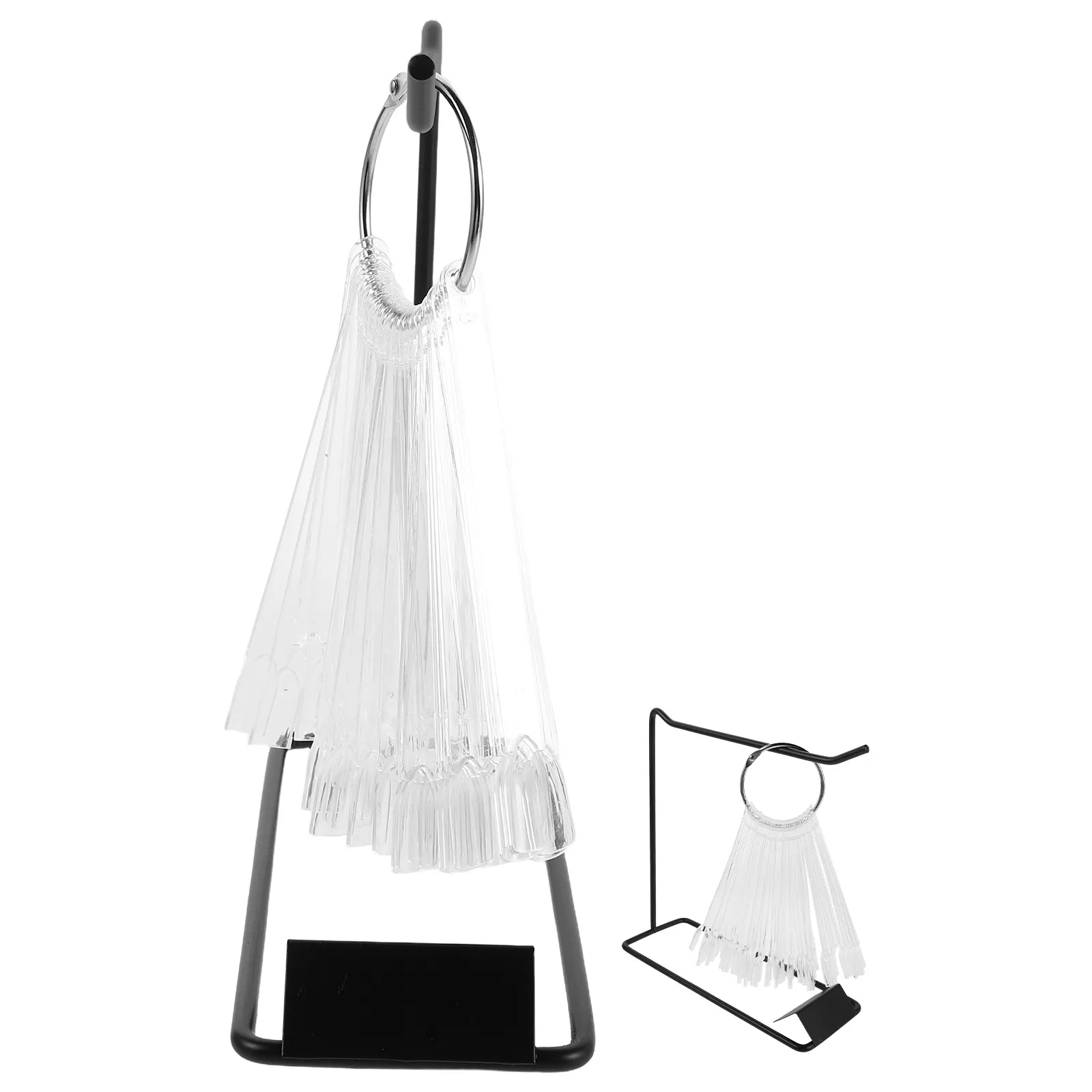 1Set Nail Art Display Board Fan Shape Black Iron Stand Transparent Tips Ring Nail Polish Color Practice Sample Sticks for Salon
1Set Nail Art Display Board Fan Shape Black Iron Stand Transparent Tips Ring Nail Polish Color Practice Sample Sticks for Salon