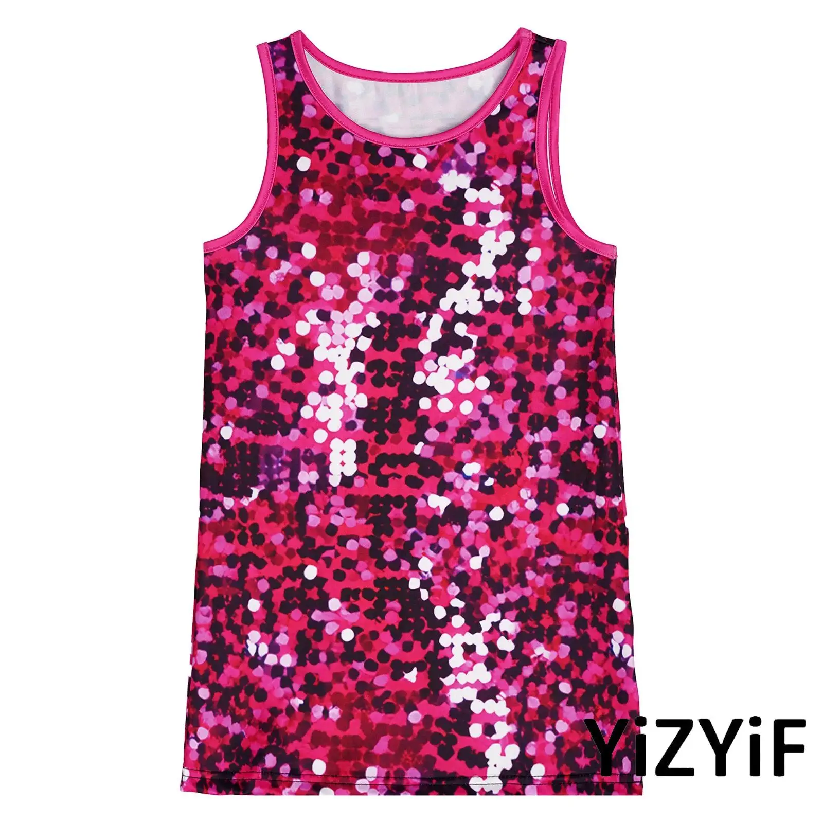 Children Girls Stage Street Dance Style Dress Sleeveless Sequin Printed Sundress for Jazz Dance Disco Music Festival Party
Children Girls Stage Street Dance Style Dress Sleeveless Sequin Printed Sundress for Jazz Dance Disco Music Festival Party