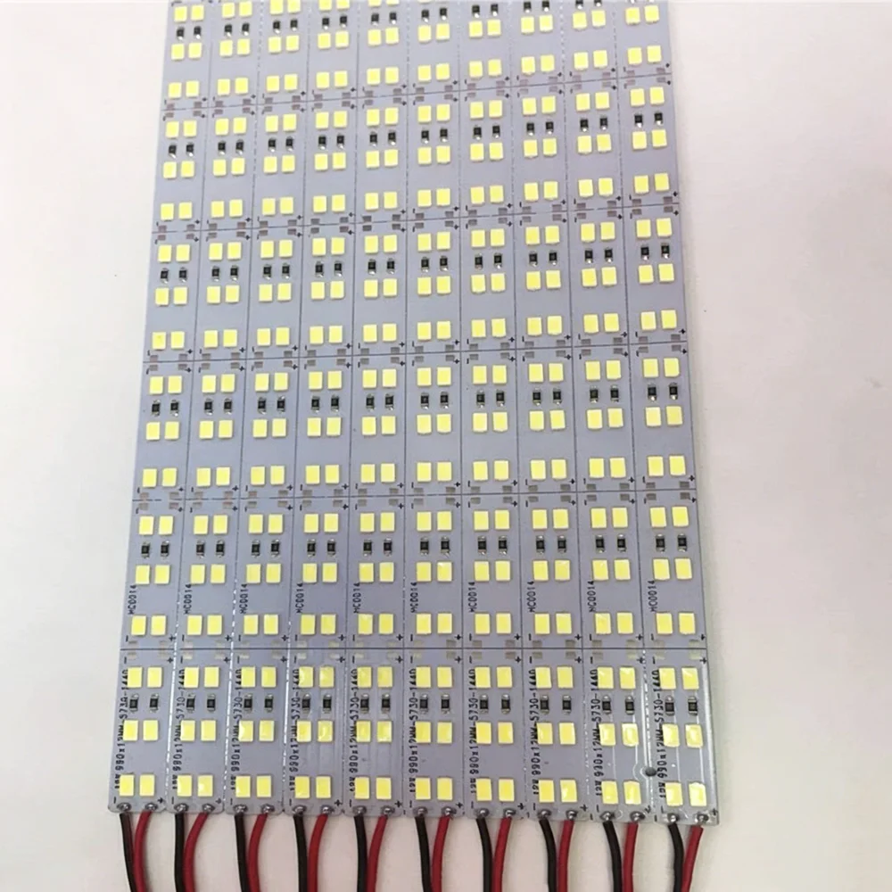 100PCS 50cm Double Row LED Bar Light Aluminum Rigid Strip Led Hard Strip DC12V 24V 5730 5630 144LEDs/M Under Cabinet Light Bar
100PCS 50cm Double Row LED Bar Light Aluminum Rigid Strip Led Hard Strip DC12V 24V 5730 5630 144LEDs/M Under Cabinet Light Bar