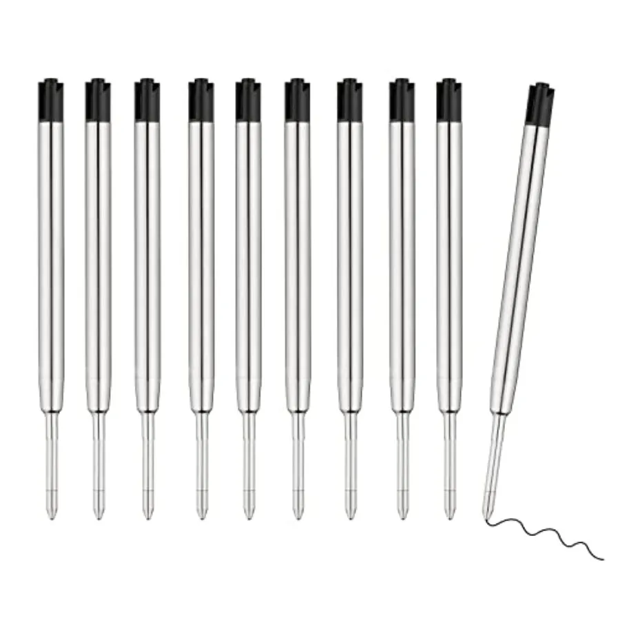 Ballpoint Ink Pen Refills for Parker Pen Refill for Twist Rollerball Pens Black, 1MM Medium Tip, Pack of 10
Ballpoint Ink Pen Refills for Parker Pen Refill for Twist Rollerball Pens Black, 1MM Medium Tip, Pack of 10