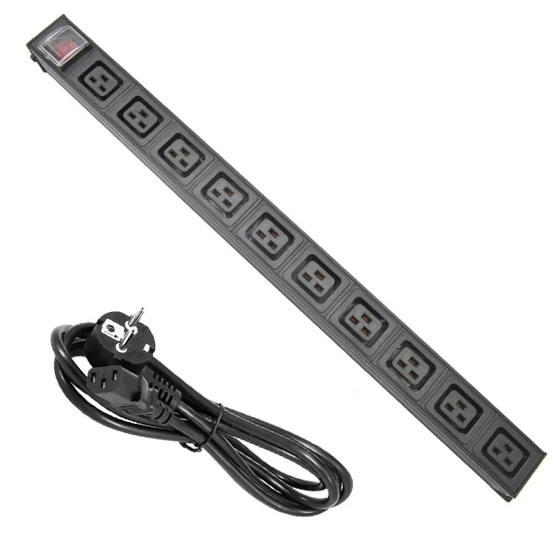 PDU Power Strip C19 Socket Distribution Unit Cabinet 10 Way AC Socket Aluminum alloy shell iec C14 port Network Cabinet Rack
PDU Power Strip C19 Socket Distribution Unit Cabinet 10 Way AC Socket Aluminum alloy shell iec C14 port Network Cabinet Rack