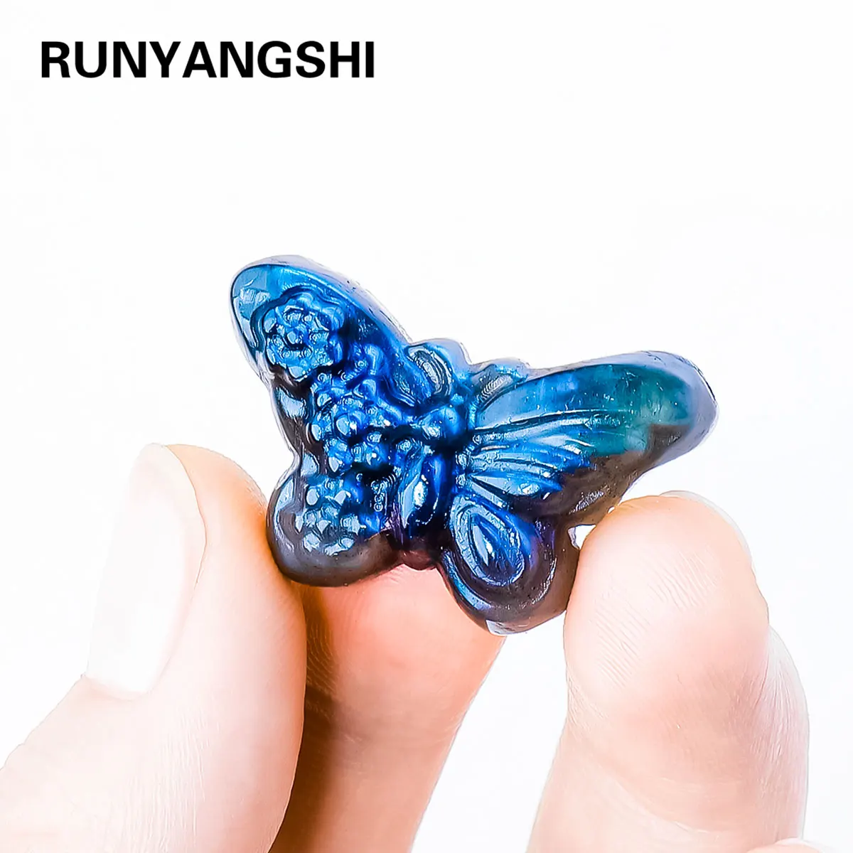 1PC Natural Healing Stones Labradorite Crystal Crafts Blue Flash Butterfly Statue Pocket Crystals Figurine
1PC Natural Healing Stones Labradorite Crystal Crafts Blue Flash Butterfly Statue Pocket Crystals Figurine