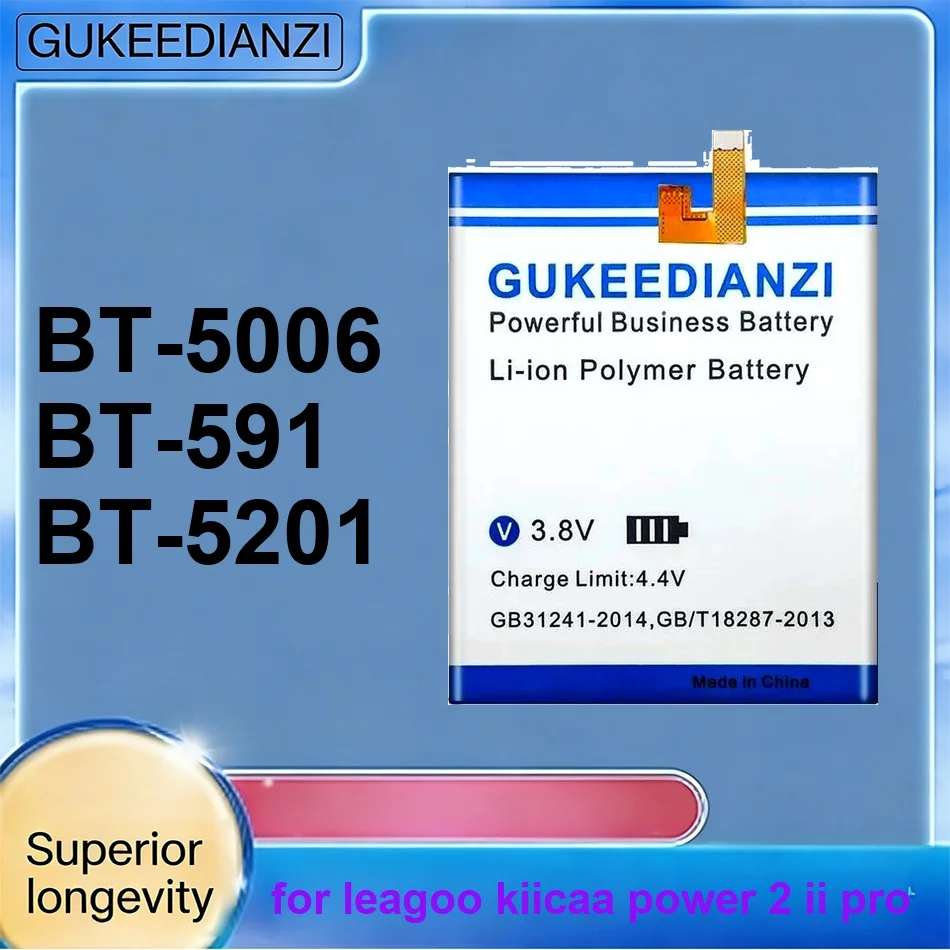 Mobile Phone Battery Durable BT-5006 BT-5201 BT-591 3950-4950mAh For Leagoo Kiicaa Power 2 II Pro
Mobile Phone Battery Durable BT-5006 BT-5201 BT-591 3950-4950mAh For Leagoo Kiicaa Power 2 II Pro