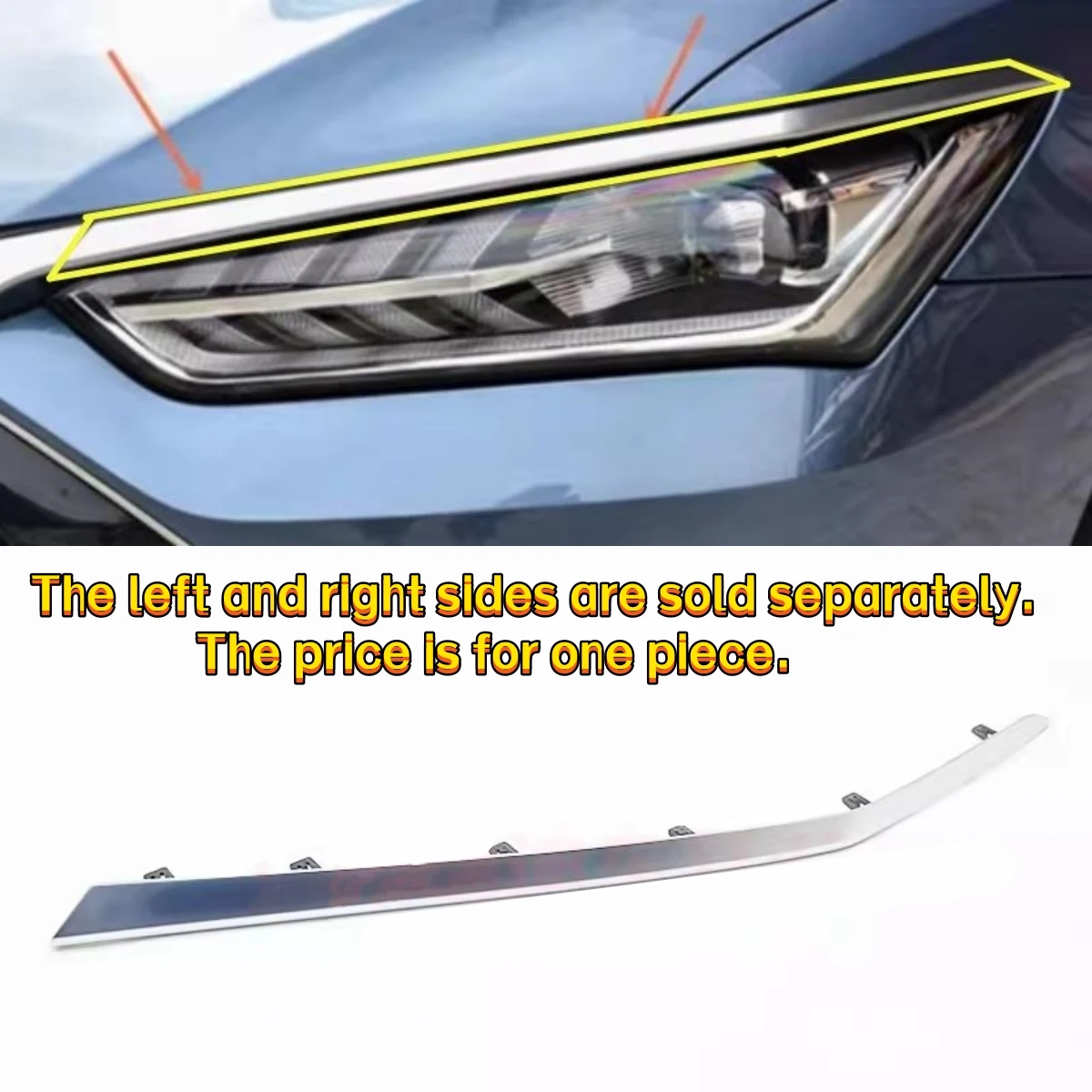 Front Headlight Chrome Trim for BYD Qin Plus DM-I EV 2021-2025 Car Front Bumper Headlight Light Strip
Front Headlight Chrome Trim for BYD Qin Plus DM-I EV 2021-2025 Car Front Bumper Headlight Light Strip