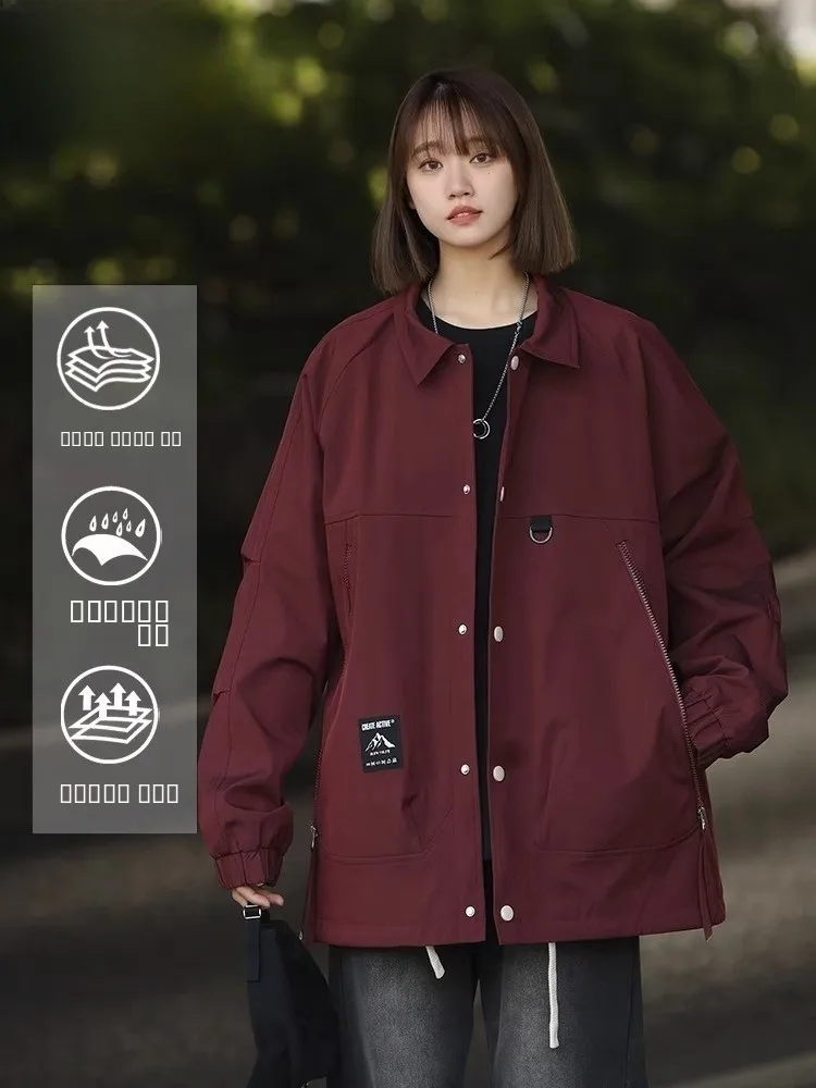 TUCANO Red irt Sle Jaet Women's Spring New Vintage American Flip Collar Coat Faionable Ankle Length Outerwear
TUCANO Red irt Sle Jaet Women's Spring New Vintage American Flip Collar Coat Faionable Ankle Length Outerwear