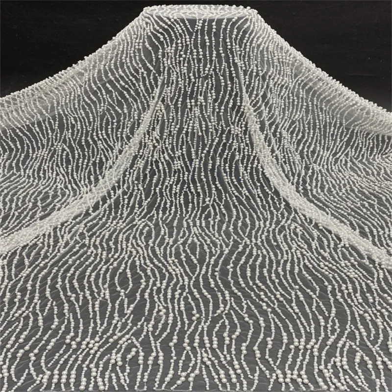 Bead Sequin Embroidered Lace Tulle Fabric for DIY Sewing Handmade Wedding Dress Clothing Fashion Designer Fabrics Cloth
Bead Sequin Embroidered Lace Tulle Fabric for DIY Sewing Handmade Wedding Dress Clothing Fashion Designer Fabrics Cloth