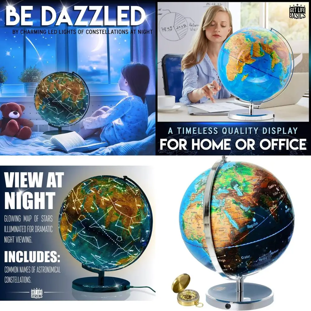 Illuminated Constellation 13 Globe: Educational & Decorative for Kids, Adults, Offices, and Teachers
Illuminated Constellation 13 Globe: Educational & Decorative for Kids, Adults, Offices, and Teachers