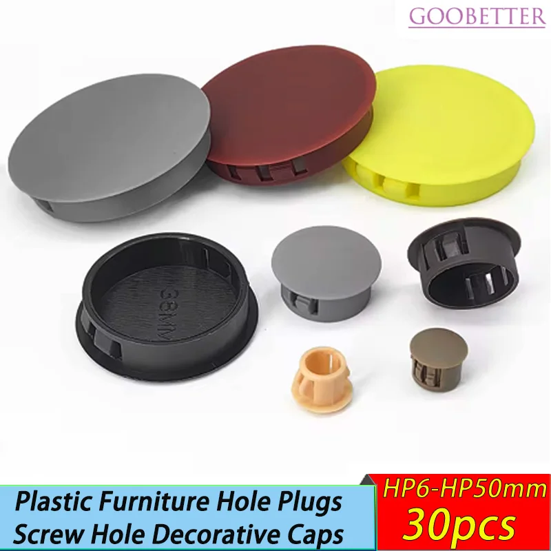 Plastic Furniture Hole Plugs/Screw Hole Decorative Caps HP6mm-HP50mm Universal for Anti-theft Door & Panel Holes
Plastic Furniture Hole Plugs/Screw Hole Decorative Caps HP6mm-HP50mm Universal for Anti-theft Door & Panel Holes