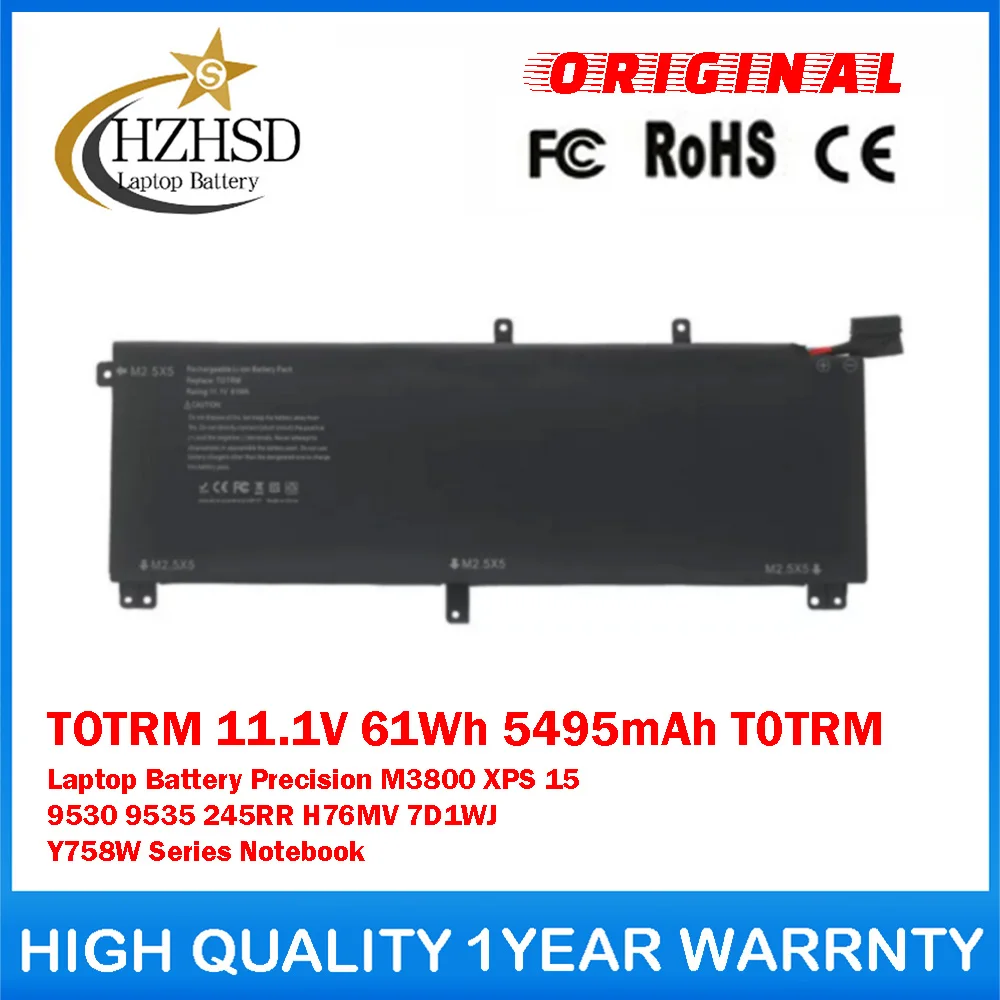 TOTRM 11.1V 61Wh 5495mAh T0TRM Genuine Original Laptop Battery For Dell Precision M3800 XPS 15 9530 9535 245RR H76MV 7D1WJ Y758W
TOTRM 11.1V 61Wh 5495mAh T0TRM Genuine Original Laptop Battery For Dell Precision M3800 XPS 15 9530 9535 245RR H76MV 7D1WJ Y758W