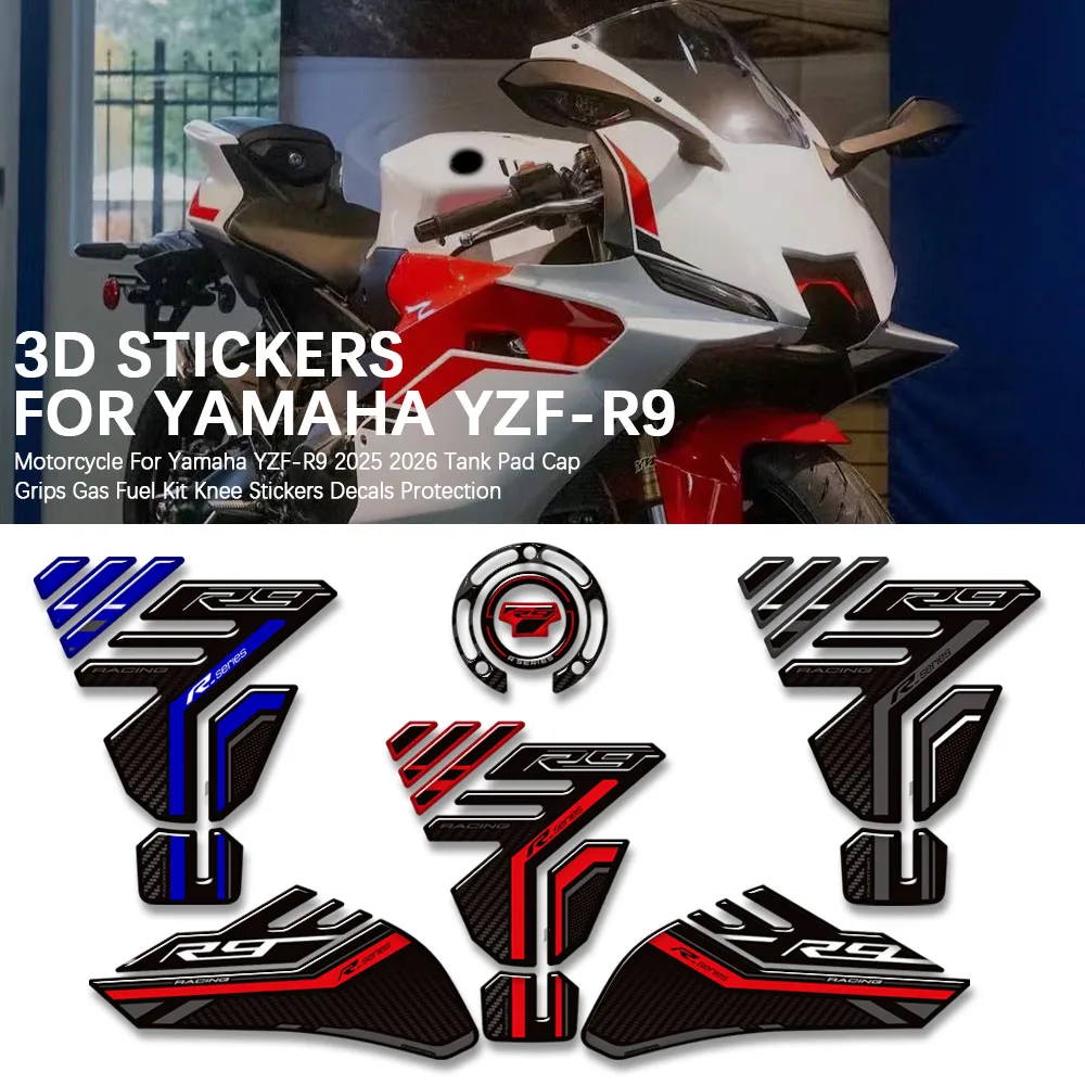 NEW Motorcycle For Yamaha YZF-R9 Accessories Tank Pad TankPad Cap Grips Gas Fuel Kit Knee Stickers Decals Protection 2025-2026
NEW Motorcycle For Yamaha YZF-R9 Accessories Tank Pad TankPad Cap Grips Gas Fuel Kit Knee Stickers Decals Protection 2025-2026