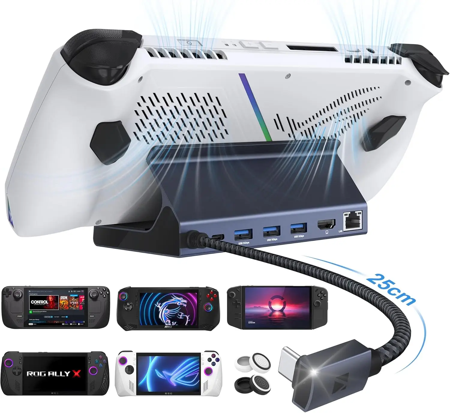 8-in-1 Gaming Dock for Handheld Consoles: 4K@144Hz HDMI, 100W PD Charging, Ethernet & USB Ports
8-in-1 Gaming Dock for Handheld Consoles: 4K@144Hz HDMI, 100W PD Charging, Ethernet & USB Ports