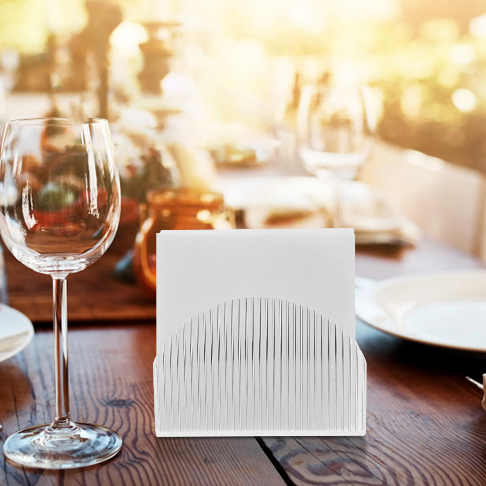 Desktop Napkin Stand Organizer Freestanding Acrylic Tissue Dispenser for Western Restaurant Coffee Shop Home Elegant Design
Desktop Napkin Stand Organizer Freestanding Acrylic Tissue Dispenser for Western Restaurant Coffee Shop Home Elegant Design