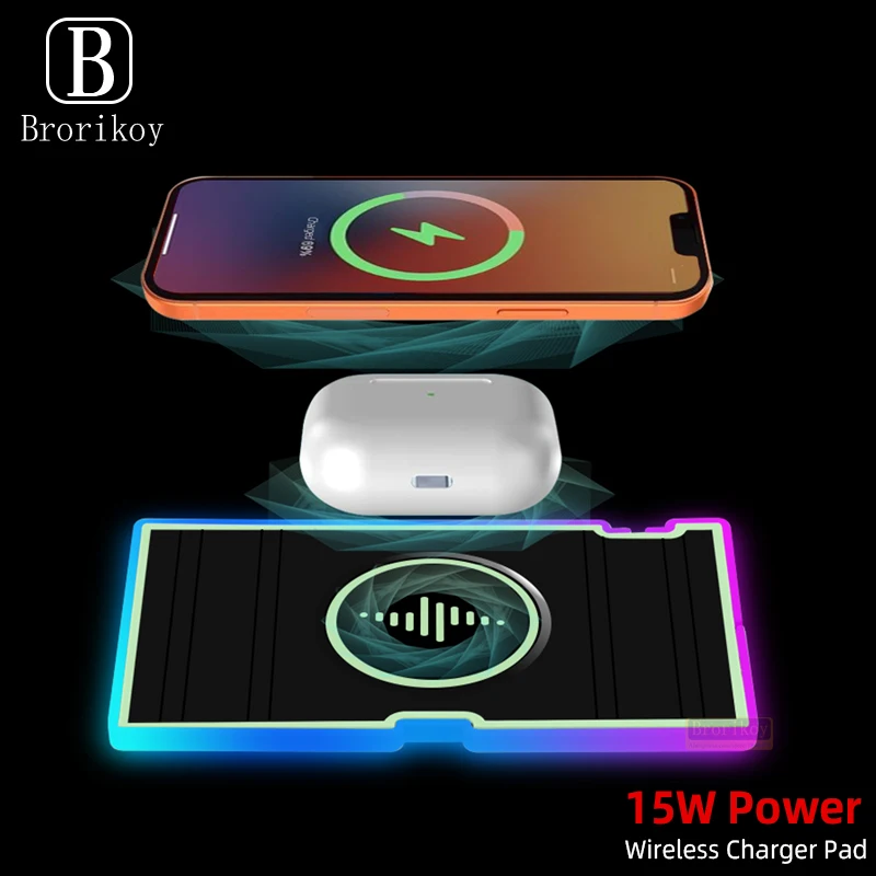 Портативная беспроводная зарядная панель с RGB-подсветкой из силикона для iPhone 16, 15, 14, Samsung S24, Xiaomi – быстрая беспроводная зарядка для телефонов
Портативная беспроводная зарядная панель с RGB-подсветкой из силикона для iPhone 16, 15, 14, Samsung S24, Xiaomi – быстрая беспроводная зарядка для телефонов