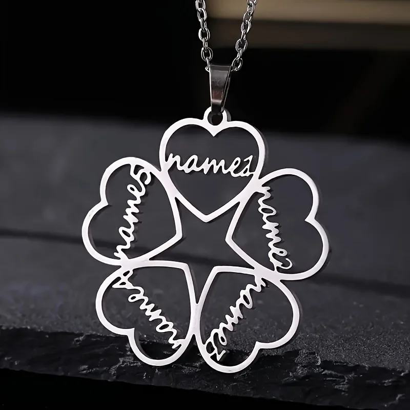 Customized Family Tree Necklace Personalized Hollow Heart Love 1 - 6 Names Necklace Fashionable and Versatile Bohemian Jewelry
Customized Family Tree Necklace Personalized Hollow Heart Love 1 - 6 Names Necklace Fashionable and Versatile Bohemian Jewelry