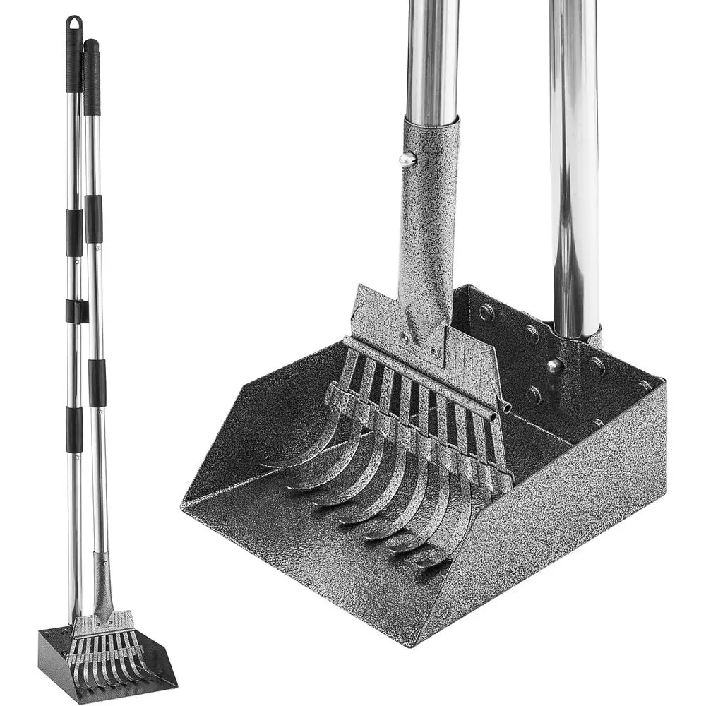 Long-Handled Adjustable Dog Pooper Scooper Set for Medium and Small Dogs