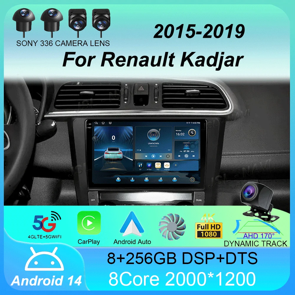 Car Radio Android 14 For Renault Kadjar 2015 - 2019 Navigation GPS Multimedia Video Player Stereo wifi+4G Carplay auto 2 DIN DVD
Car Radio Android 14 For Renault Kadjar 2015 - 2019 Navigation GPS Multimedia Video Player Stereo wifi+4G Carplay auto 2 DIN DVD