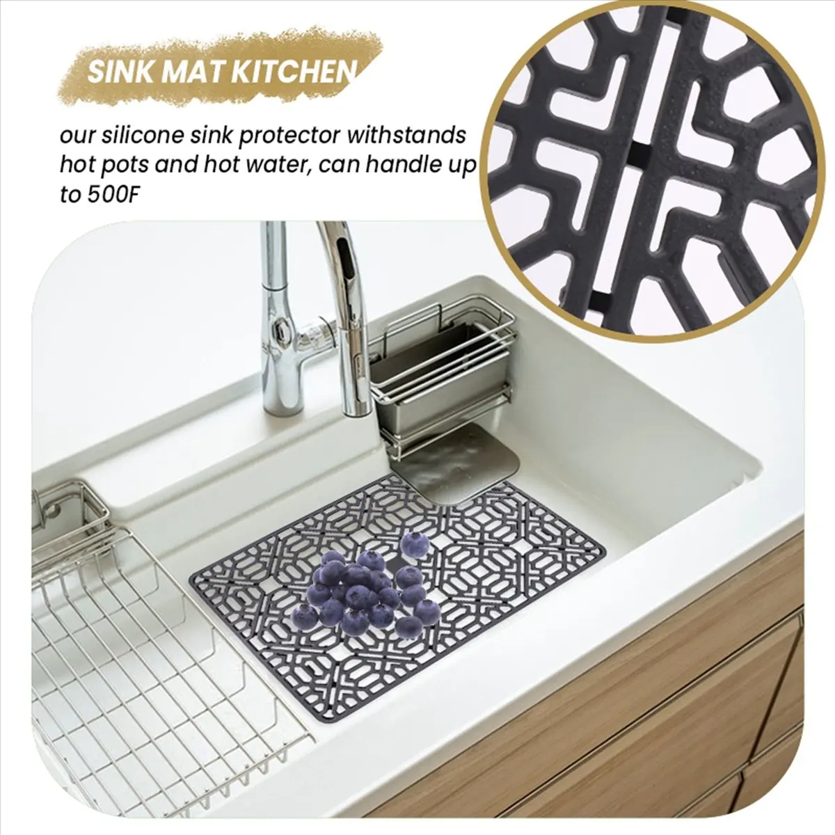 KSOL Sink Mat Kitchen Sink Protector for Bottom,Stainless Steel or Porcelain Bowl Sink, Silicone Grey Non-Slip Heat
KSOL Sink Mat Kitchen Sink Protector for Bottom,Stainless Steel or Porcelain Bowl Sink, Silicone Grey Non-Slip Heat