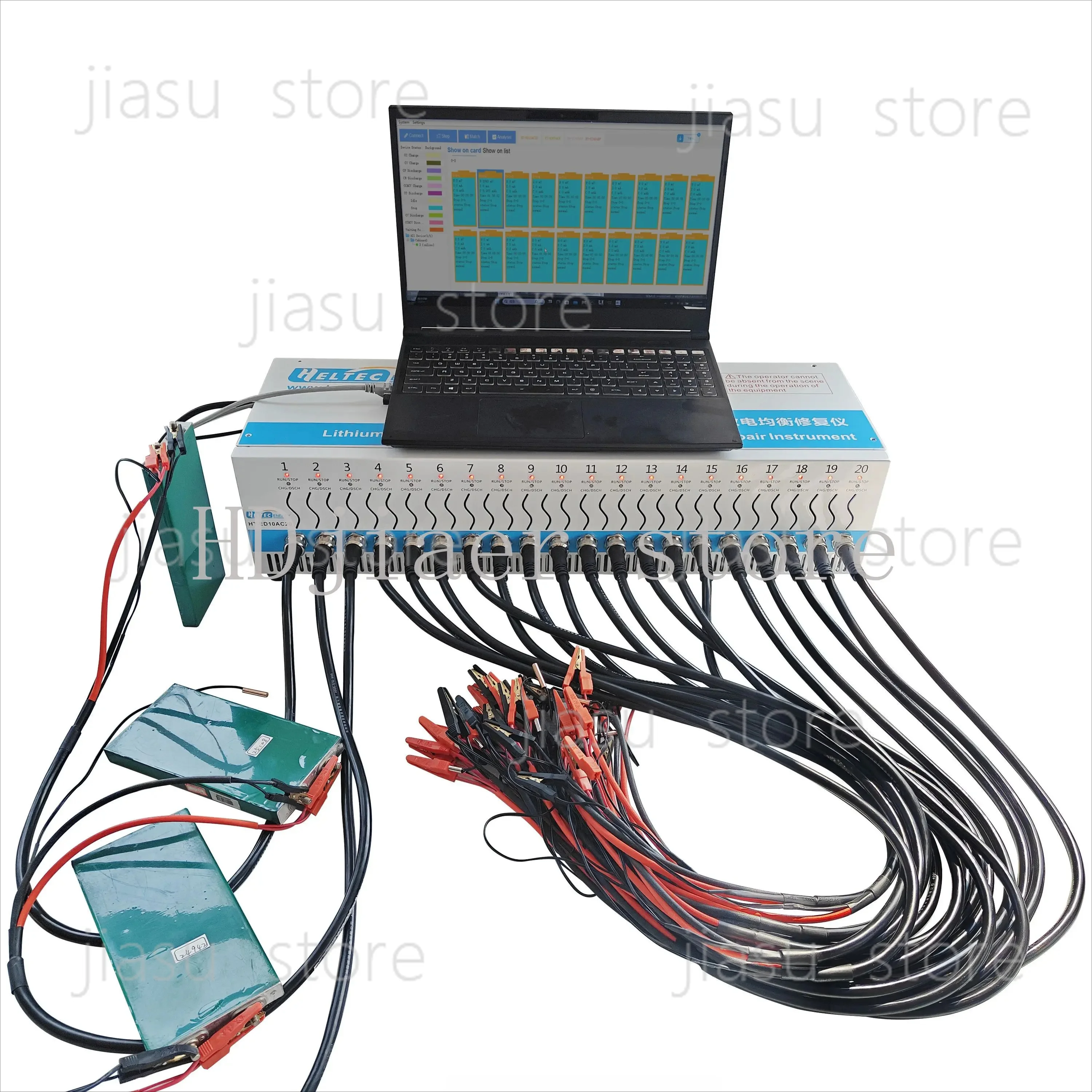 20-Channel Battery Charge-Discharge Tester & Equalizer – For Ni-MH, Lead-Acid, Li-Ion, (Capacity Tester & Voltage Analyzer)
20-Channel Battery Charge-Discharge Tester & Equalizer – For Ni-MH, Lead-Acid, Li-Ion, (Capacity Tester & Voltage Analyzer)